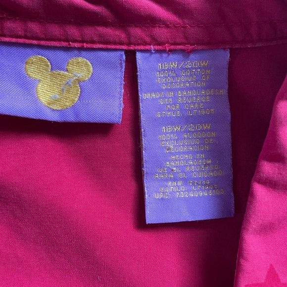 Disney Celebrate Tigger Shirt Button Down Blouse Plus Size 18W Red - Picture 8 of 10